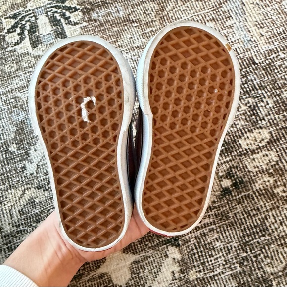 Vans Old Skool V Sneaker Toddler Kids Pink Velcro Shoes Size 4 - Picture 5 of 6